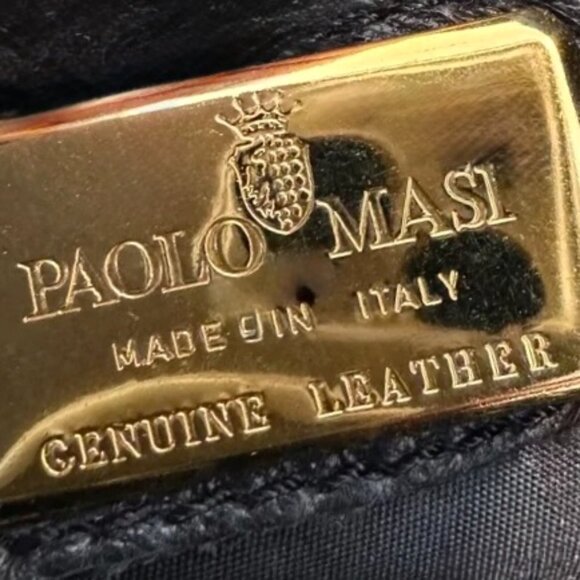 Paolo Masi Italian Designer Leather Hobo Shoulder Bag Adjustable Strap Vintage - Picture 9 of 9